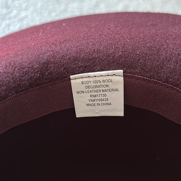 Plum Fall/Winter Wool Hat - Picture 4 of 4